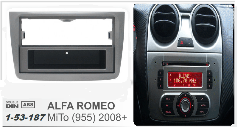 ΠΡΟΣΟΨΗ ΠΡΟΣΘΗΚΗ ΠΛΑΙΣΙΟ RC/D Alfa Romeo 2DIN Mito_53.187